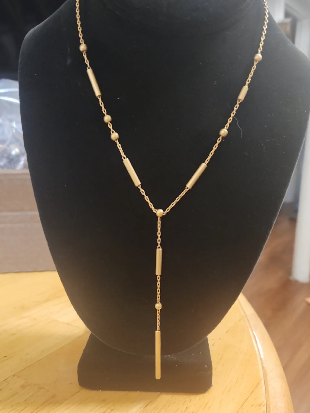 Madewell Gold Bar Drop Y-Necklace - Picture 2 of 5